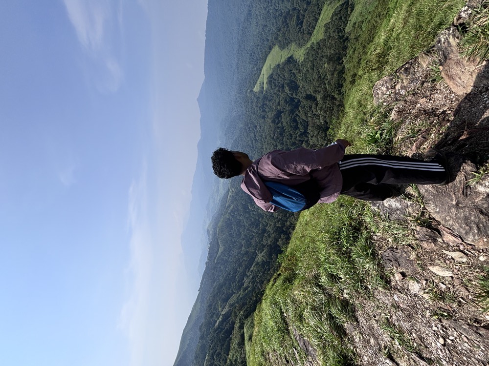 A trekker on the Gangadikal ridge