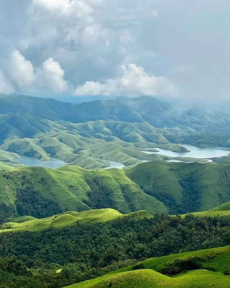 Green valley and ridgelines